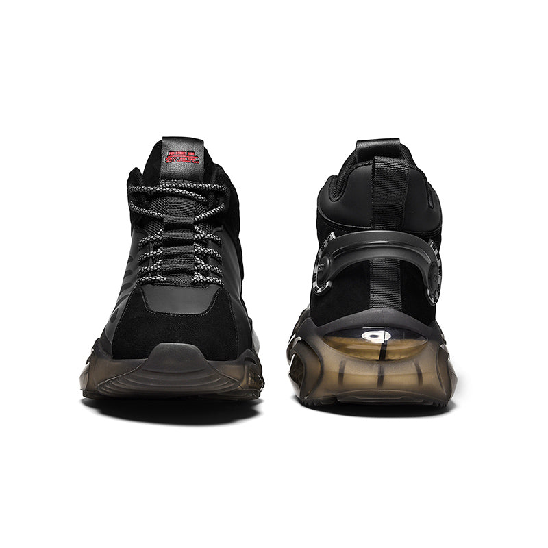 CUBICS Luxury Falcon Chunky High Top Black Sneakers