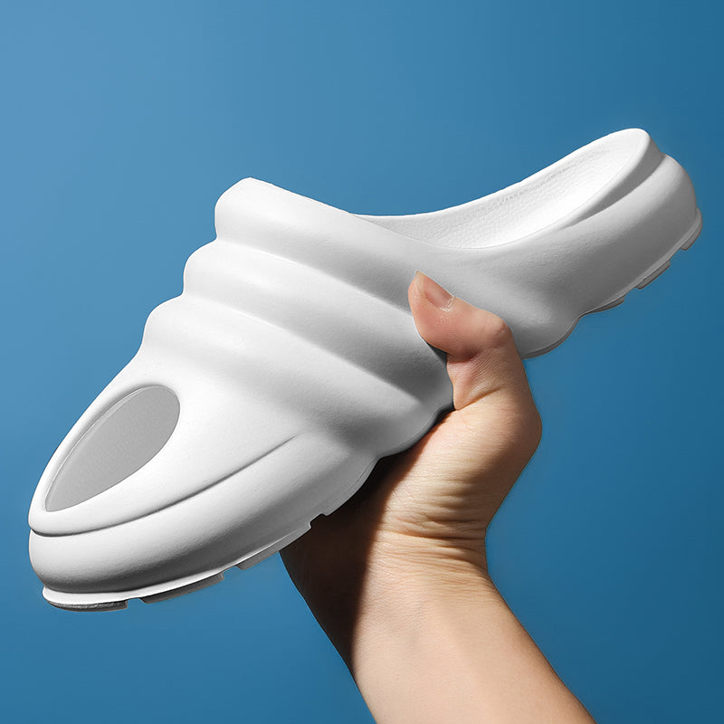 CUBICS Snail Cutout Foam Slides - White