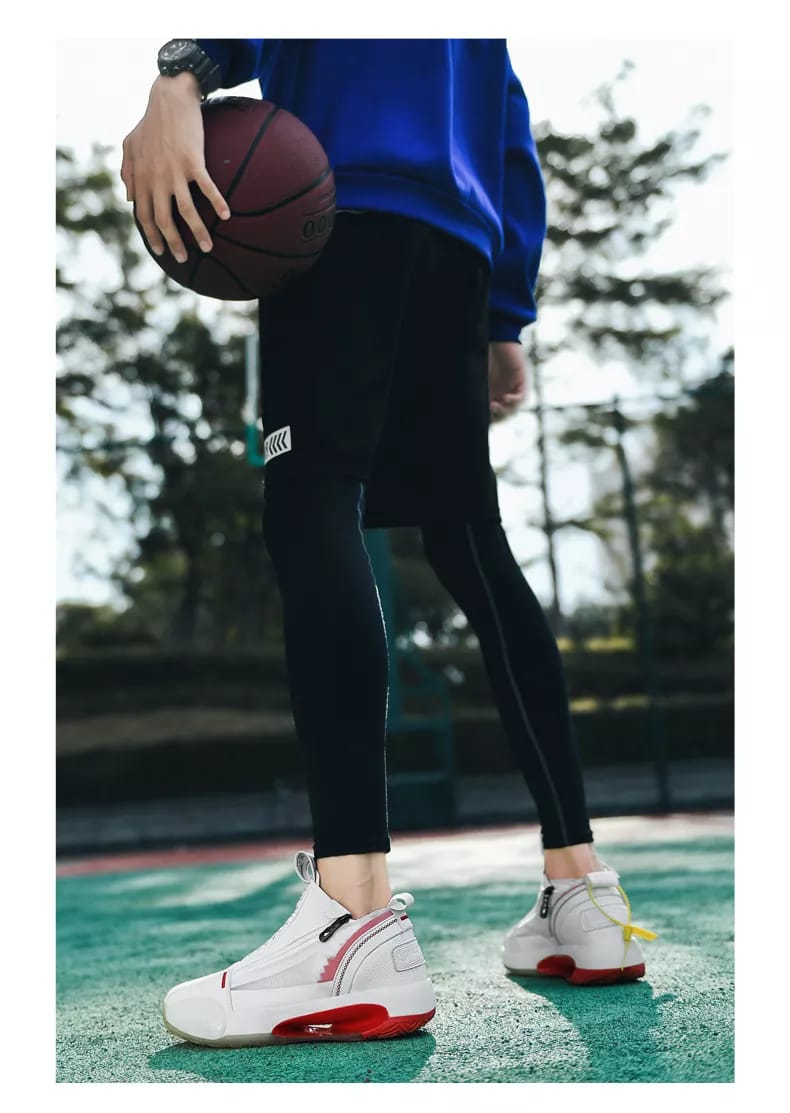 CUBICS 34 Zorden High Top Basketball Sneakers - White