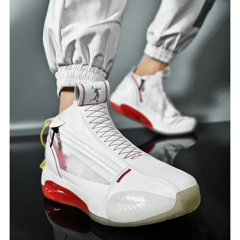 CUBICS 34 Zorden High Top Basketball Sneakers - White