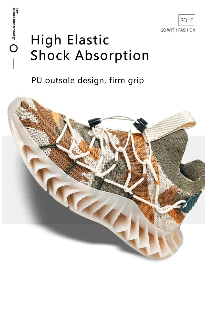 CUBICS Luxury Vortex Pivoted Dynamics Sneakers - Beige
