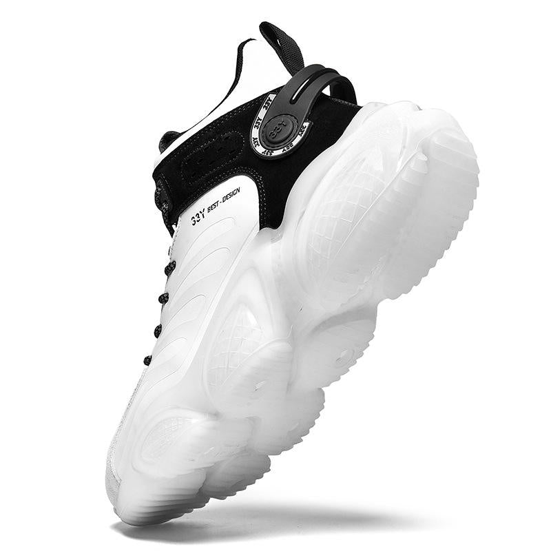CUBICS Luxury Falcon Chunky High Top White Sneakers