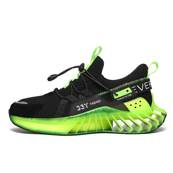 CUBICS Luxury Vortex Pivoted Dynamics Sneakers - Black Neon