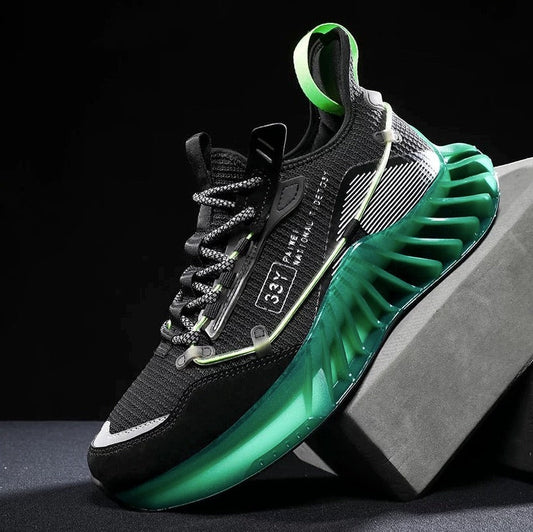 CUBICS Luxury Vortex Pivoted Dynamics Sneakers - Black Green